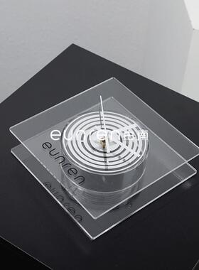 北欧简约亚克力钟表高级感台钟摆件客厅卧室书房电视柜家居饰品