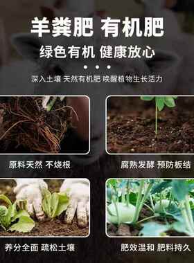 100斤羊粪发酵有机肥纯鸡粪花肥种菜专用盆栽果树通用花卉营养土