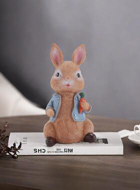 跨品复活节兔子摆境件创意院家居新桌面摆件庭花园装饰Qq-A025树