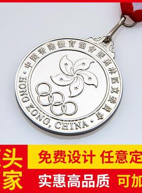 金属奖牌通用烤漆运动会金属奖牌马拉松跑步比赛金牌挂牌铜牌奖章