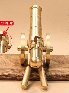 黄铜大炮摆件铜意大利炮火开金业礼炮怀黄铜大炮旧放鞭炮炮属车铜