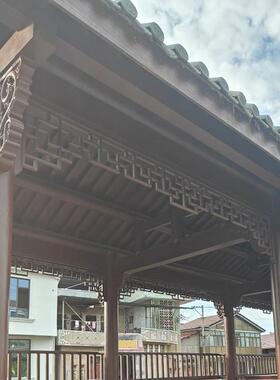 实木角花牛腿雀替梁托挂落门楣斜撑垭口构件东阳木雕彷古建筑装修