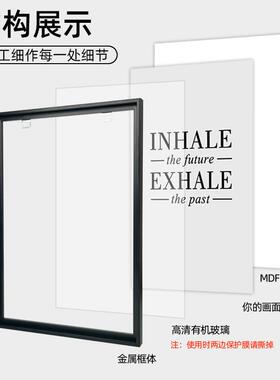黑色铝合金B2海报框4k画框装裱2k相框挂墙A3营业执照框拼图框定制