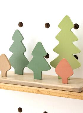 木目iwood 北欧简约小树林木质摆件 创意高级感桌面装饰摆件