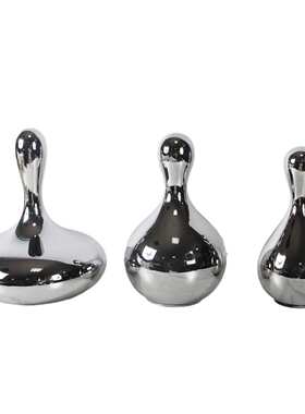 北欧简约镜面水滴造型创意摆件样板房客厅书房家居软装摆设装饰品