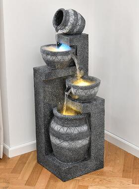 落地假山流水喷泉风水轮客厅室内加湿器招财水景装饰摆饰造景涌泉