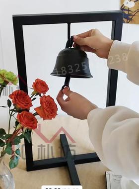 覆古铁艺铃铛架子多功能悬挂架支架风铃铛家居装饰桌面摆件展示架