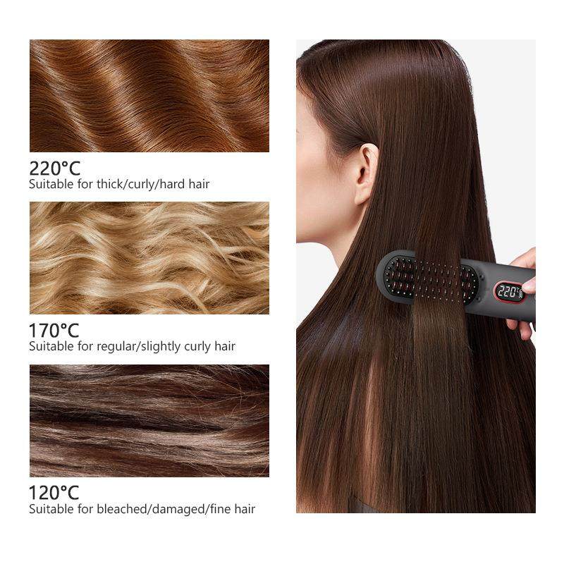 新款3代迷你无线直发梳液晶负离子直发器便携防静电家用,淘宝优惠券,粉丝福利购,淘宝优惠卷