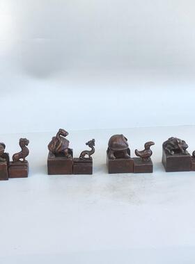古玩合金印章收藏篆刻印章仿汉代龟钮印章子母乌龟印章