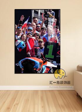 张雪机车WSBK夺冠挂画海报世界名画超级摩托车锦标赛客厅墙装饰画