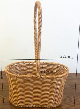 编织编织小花花篮篮子田园花盆