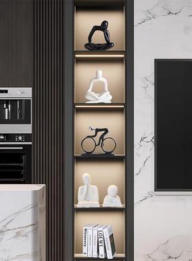 创意小众高级感抽象艺术摆件客厅书房架电视柜装饰品坐姿轻奢高档