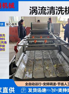 韭菜小青葱净菜加工设备果蔬气泡清洗机喷淋式果蔬气泡清洗机