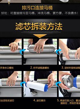 清饮思厨房双核超滤净水器304不锈钢家用净水器自来水厨房直饮