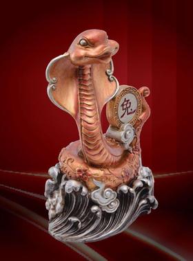 李居明2025年 蛇盘兔 蛇年点睛吉祥物 任何方位摆放