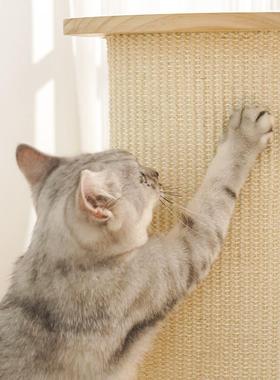实木麻绳垫猫抓柱猫抓板一体耐磨不掉屑立式猫爬架猫玩具