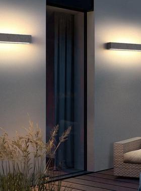 太阳能长条壁灯户外防水庭院灯民宿工程别墅外墙灯室外过道洗墙灯