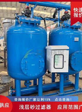 旁滤装置浅层砂过滤器 多个过滤元组成压损小 流量3000m³/h