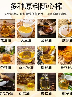120榨油机商用全自动杏仁油椰子油螺旋榨油机油坊机器设备压油