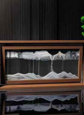 高档柜创意木框流沙画摆家居客厅电视柜酒玄轻奢高档高件级装饰关