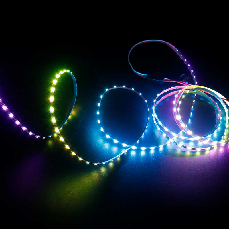 WS2812C-2020 4mm板宽幻彩灯带汽车氛围灯机箱风扇灯飞机模型灯条 - 图0