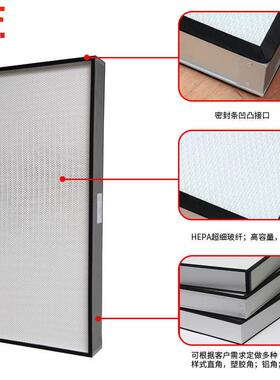 定制FFU无隔板效空气过滤器无尘洁净新风系统玻璃纤维U16过滤器