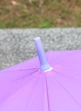 长柄半自动渐变雨伞 创意 彩色半透明男女学生韩版小清新网红雨伞