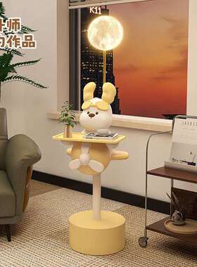 可爱小床头柜家用卧室通创意奶BJ2201A油风新床头置物架儿童房卡2