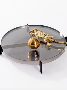 晶现代简SG019约轻奢水板金托盘摆属件样间餐厅客厅茶几桌面收纳