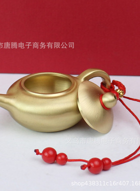 工艺品小商品黄铜茶壶装饰摆件