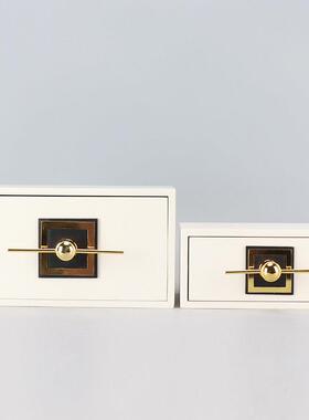 现代新中式首饰盒样板房家居摆饰客厅卧室饰品盒软装饰品酒店摆设