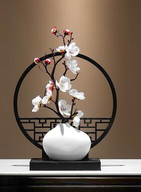 新中式屏风禅意家花瓶摆件厅复茶几电ZJ001视客柜古典中国风装居