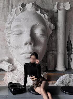 流行人脸泡沫雕塑酒吧KTV会所酒楼佛像观音人物雕像装饰摆件定制