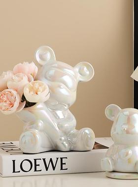 电视柜上的装饰品摆件高级感客厅陶瓷牙签盒家用高档个性创意轻奢