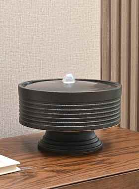 休闲客厅入口陶瓷流水喷泉装饰品循环水特色办公室书房装饰治愈礼