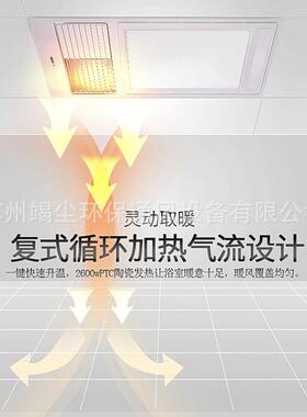 绿岛风超薄集成吊顶风暖浴霸排气扇照明一体卫生间多功能暖风机