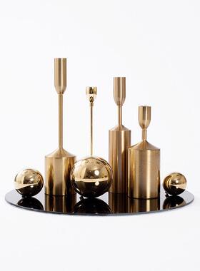 现代简约欧轻奢黑镜面玻璃圆色形托MC-TY-92盘摆件样房板售楼处软