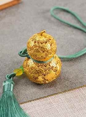 高档朱禄炳仁铜户福欢喜挂丝件包挂装饰配件入挂饰花工艺葫芦礼物