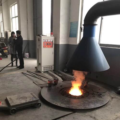 感应熔铝炉IGBT智能电磁感应熔炼炉废旧金属铝合金再生翻转熔化炉 - 图2