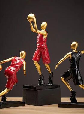 现代篮运动公员轻奢摆球件家卧436346居电视柜酒柜办室书房室桌面