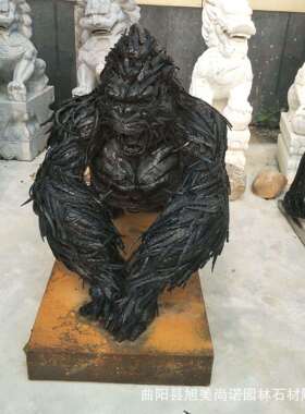 厂家废旧雕塑异形动物金刚创意轮胎动物人物雕塑