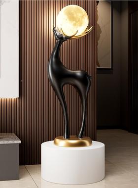 创意福鹿落地摆件客QJ074饰厅电视柜沙发旁边乔家装品搬家迁居新