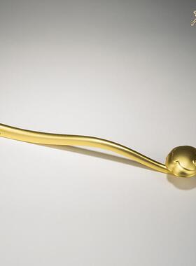 金如意铜业大师（真金鎏金）客厅黄铜装饰品乔迁之喜开幕礼品书桌