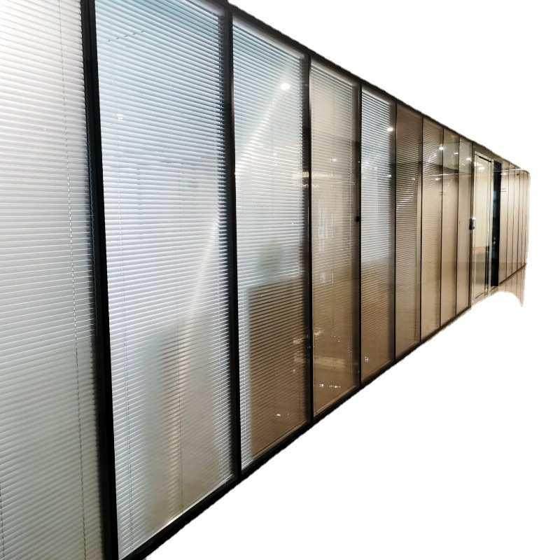 广东办公室玻璃隔断 铝合金屏风钢化玻璃墙 双玻内置百叶高隔间,淘宝优惠券,粉丝福利购,淘宝优惠卷