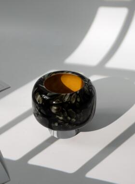 中古风孔雀绿纹琉璃花器样板间售楼处客厅餐桌家居软装饰品摆件