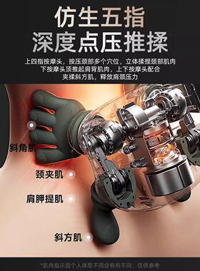 颈椎按摩器肩颈按摩仪斜方肌颈部按摩揉捏热敷披肩母亲节女生礼物