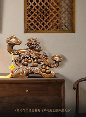 五福临门招财葫芦白菜摆件客厅玄关酒柜玉如意装饰品乔迁开 业礼