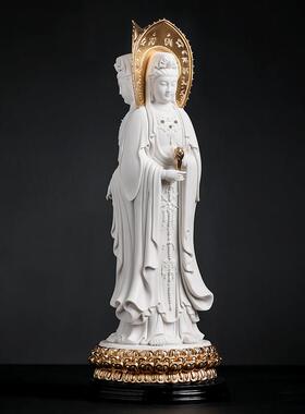 戴玉堂陶瓷三面南海观音菩萨像海南三亚南山观世音佛像陈戴茹摆件