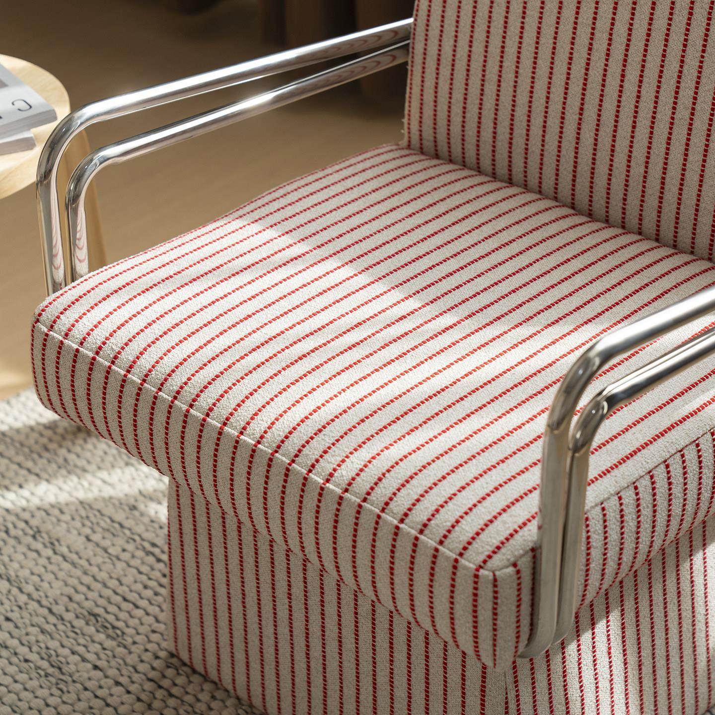 美之趣 可旋转沙发椅客厅阳台休闲懒人电脑椅覆古韩风红色线条,淘宝优惠券,粉丝福利购,淘宝优惠卷