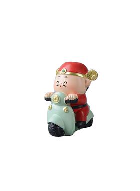 财神爷可爱桌面装饰摆饰耶诞节礼物生日送男生女生车载车内饰品女